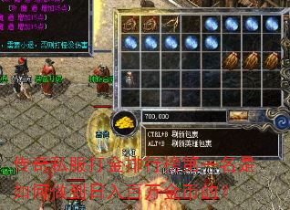 传奇私服打金排行榜第一名是如何做到日入百万金币的? 传奇私服打金排行榜第一名是如何做到日入百万金币的?